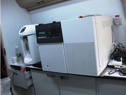 監(jiān)測(cè)車?yán)锎钶d的Agilent 5975T LTM GC-MSD氣質(zhì)聯(lián)用儀